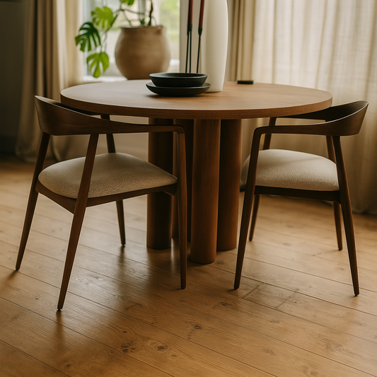 Eetkamerstoel Ruud notenhout met arm