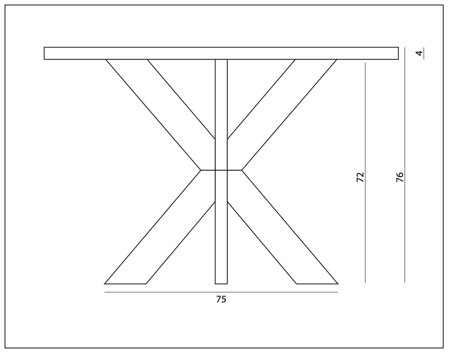Eettafel Abate rond eiken