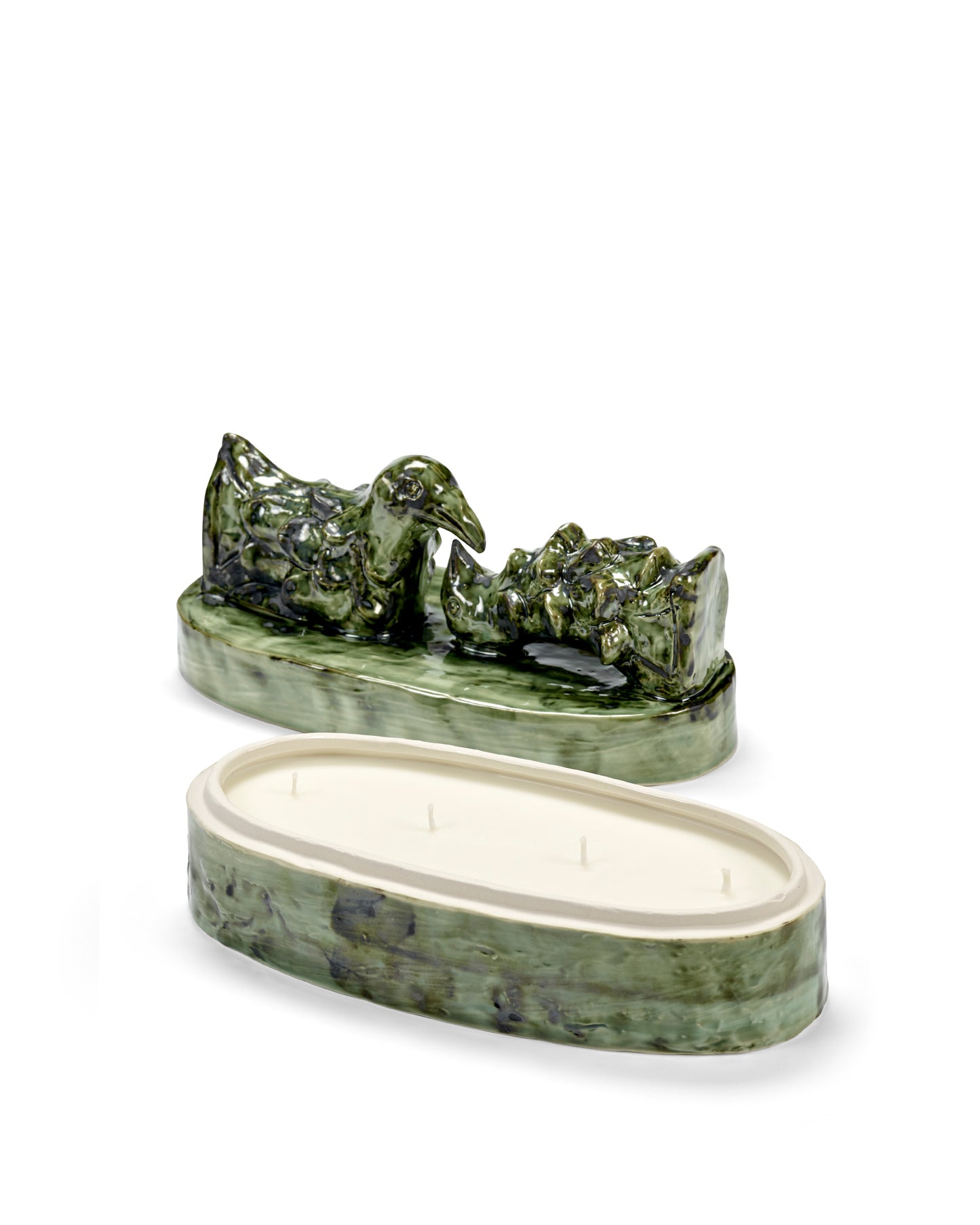 Serax en Bela Silva handgemaakte sojakaarsenl groen. geurkaarsen L