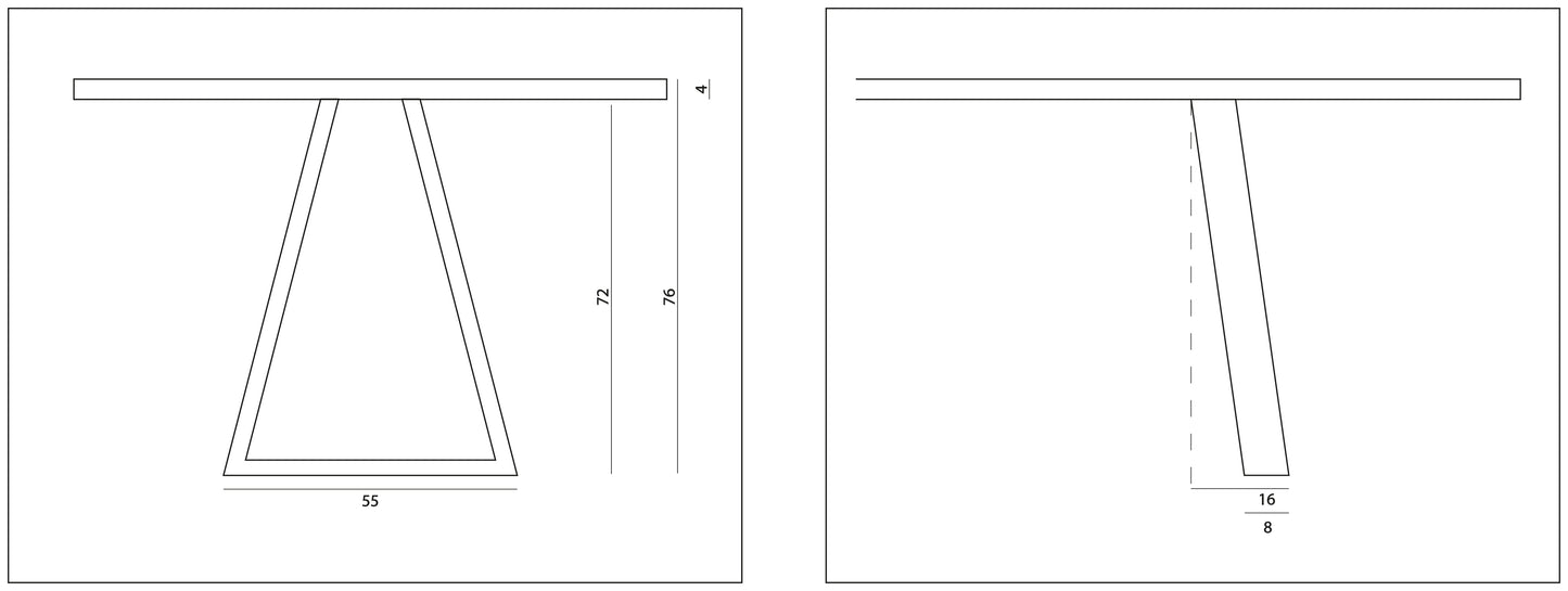 Eettafel Caro rechthoekig eiken