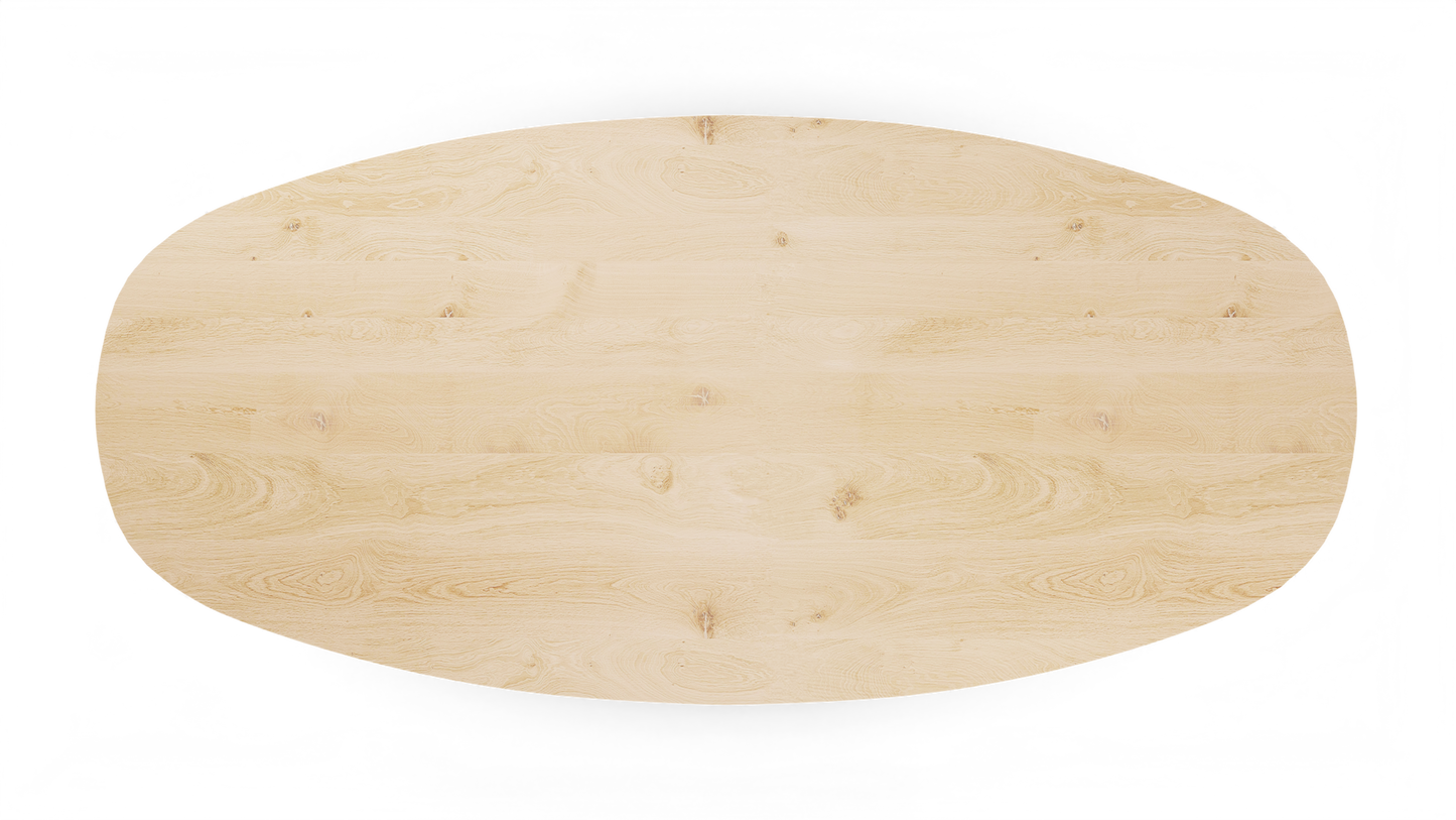 Eettafel Mano Deens ovaal met houten poot eiken