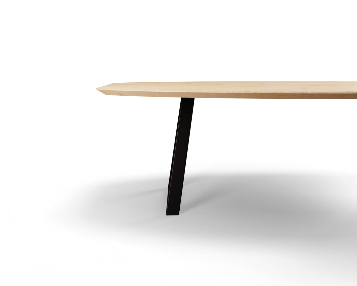 Eettafel Caro halve ovaal eiken