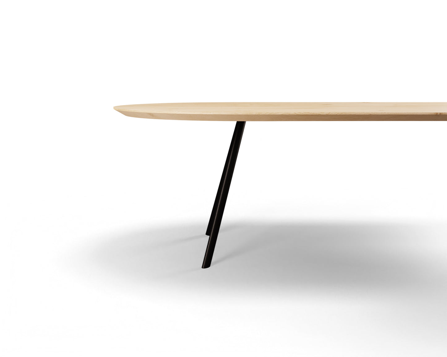 Eettafel Cabanne halve cirkel eiken