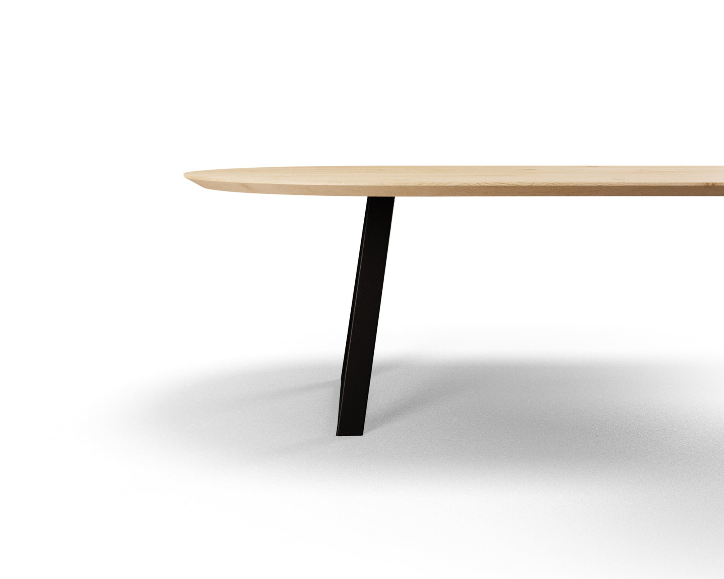 Eettafel Caro halve cirkel eiken