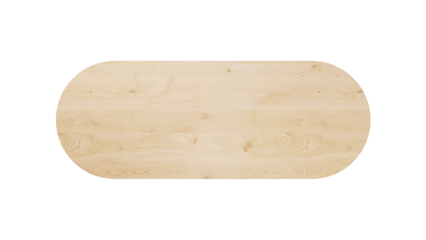 Eettafel Belair halve cirkel eiken