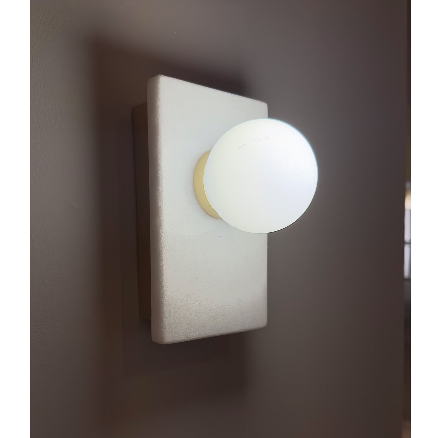 Wandlamp LAN wit marmer