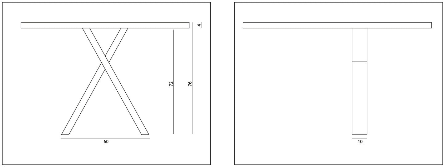 Eettafel Mano ovaal met houten poot eiken