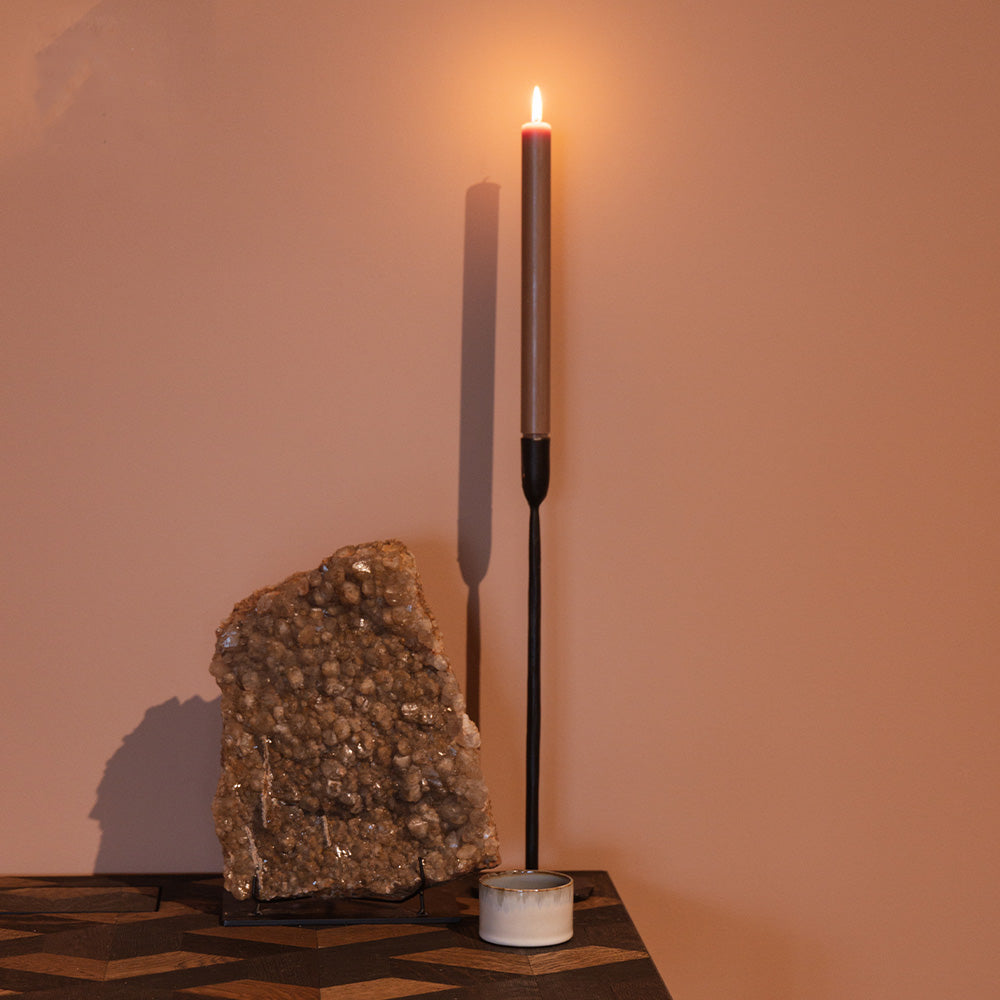 Metalen kandelaar zwart