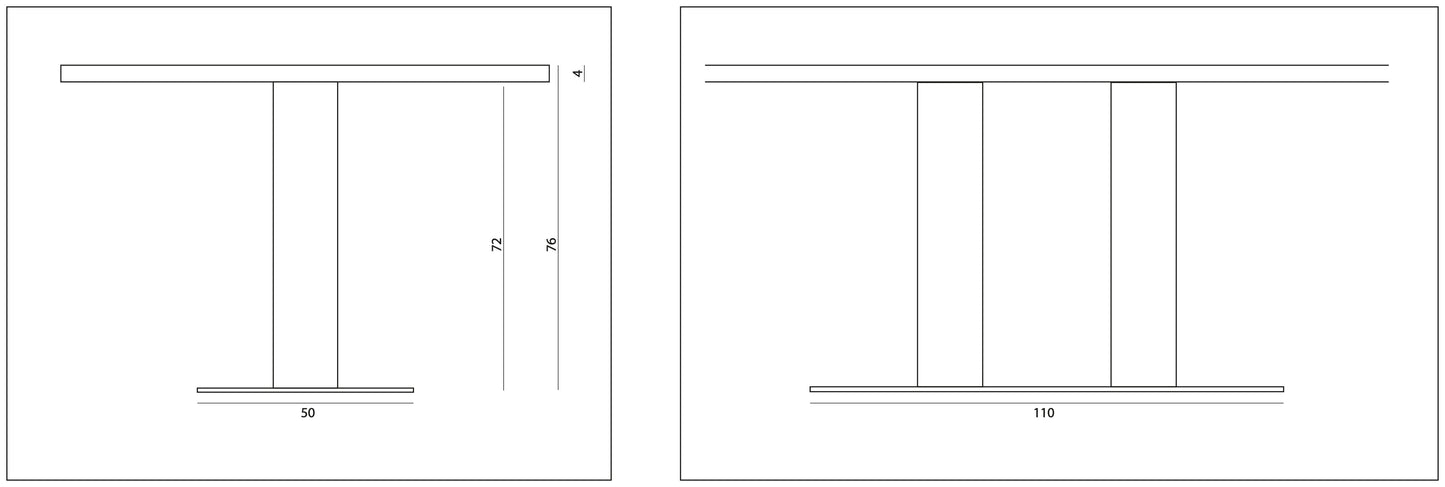 Eettafel Ovide halve cirkel eiken