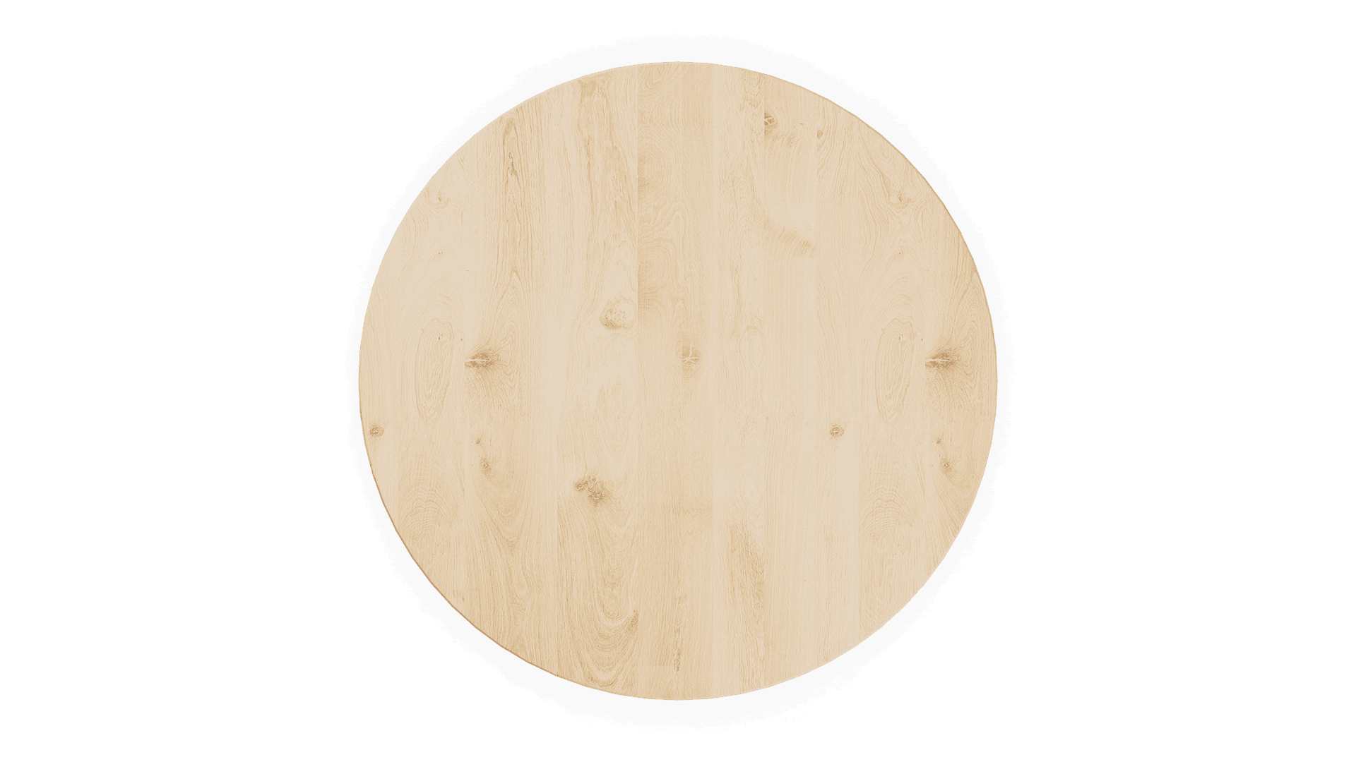 Eettafel Pierre rond tafelblad van eikenhout met vier poten