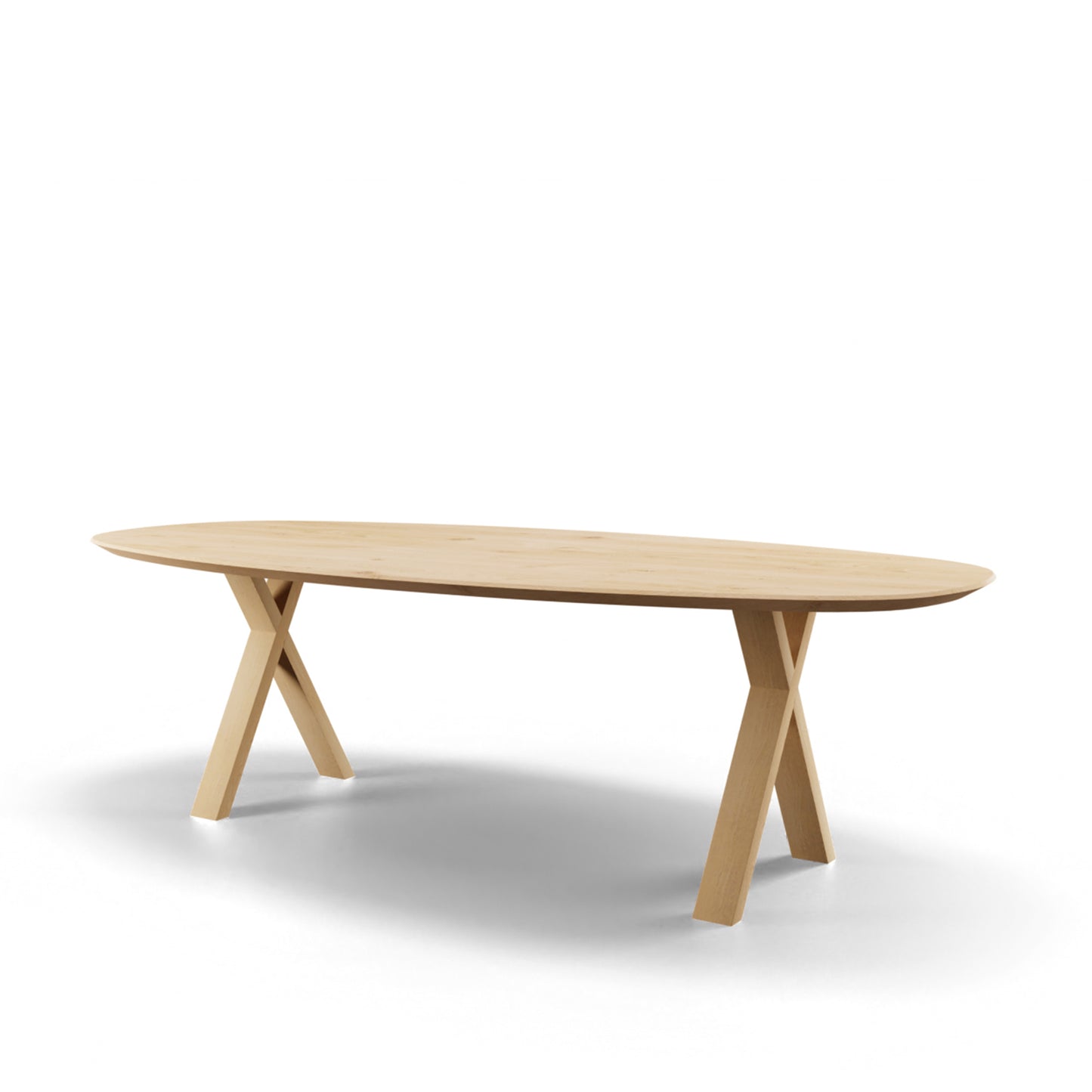 Eettafel Mano Deens ovaal met houten poot eiken