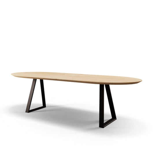 Eettafel Caro halve cirkel eiken
