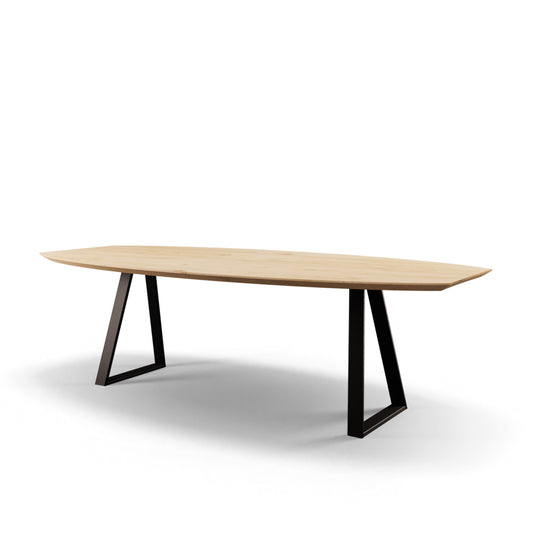 Eettafel Caro halve ovaal eiken