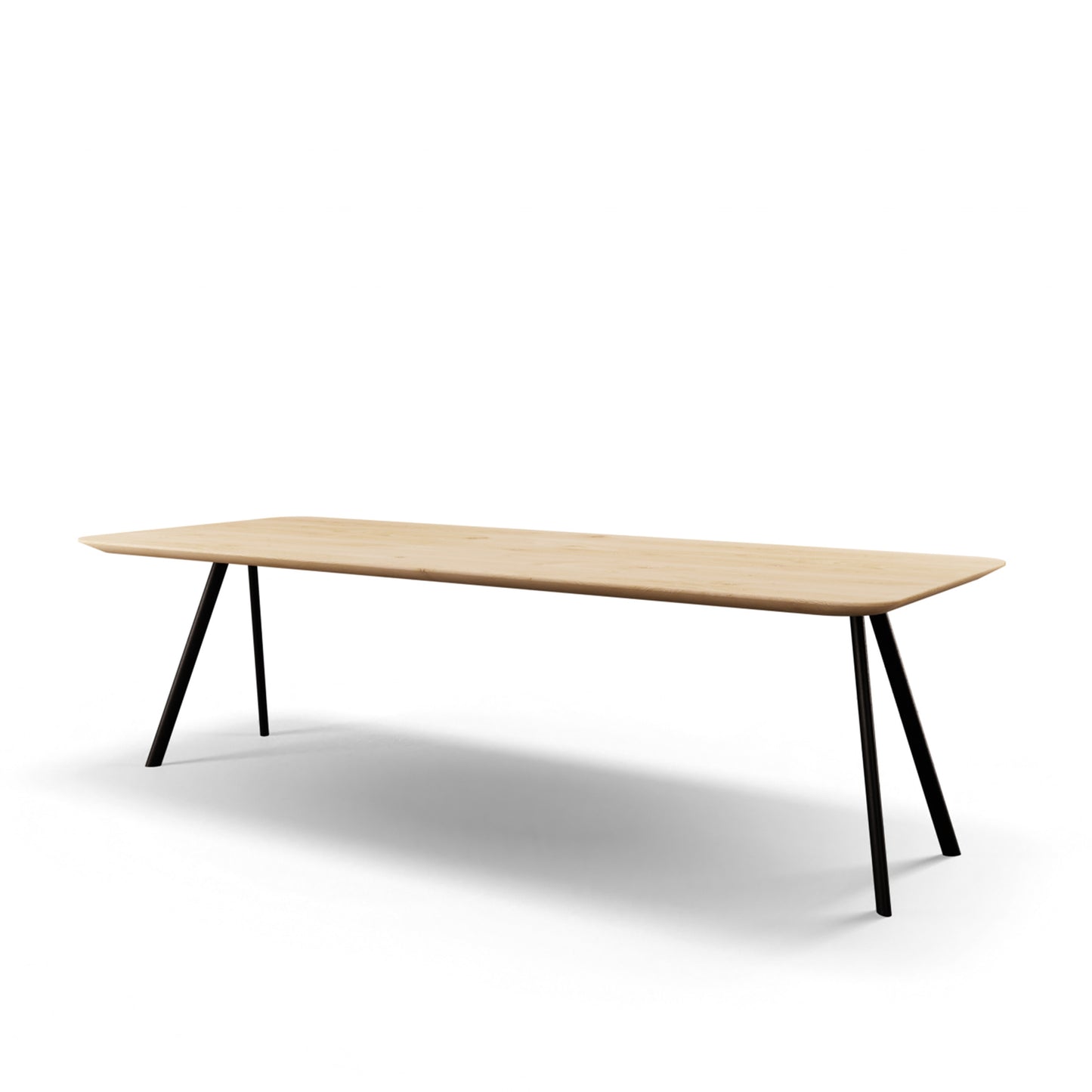 Eettafel Cabanne rechthoekig met radius eiken