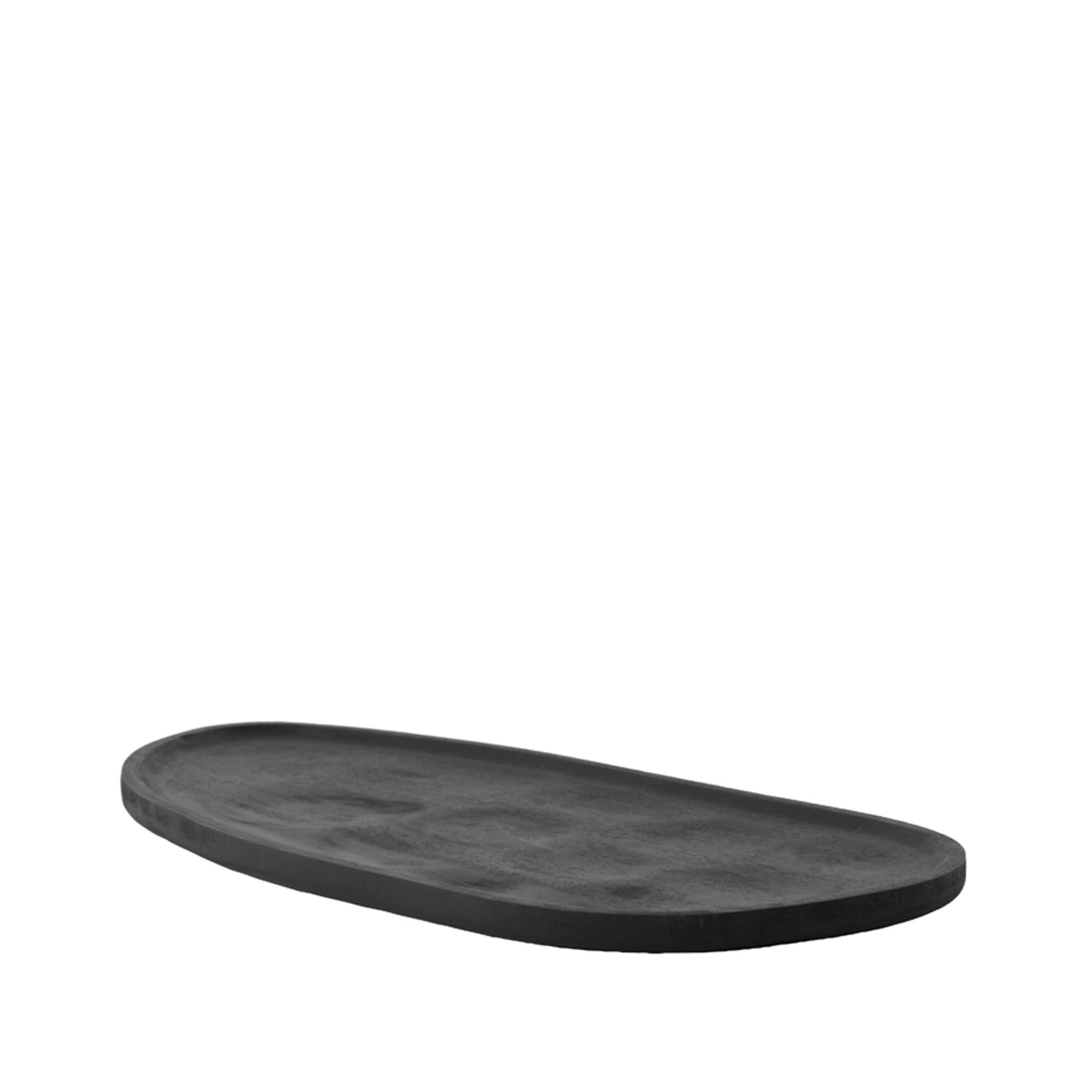 Organische schaal acacia hout matzwart