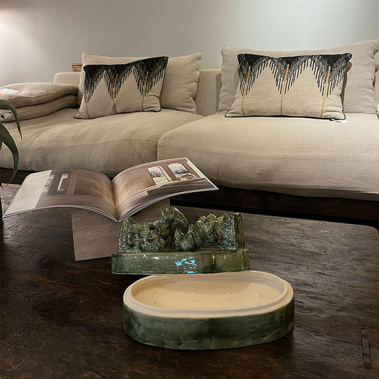 Serax en Bela Silva handgemaakte sojakaarsenl groen. geurkaarsen L