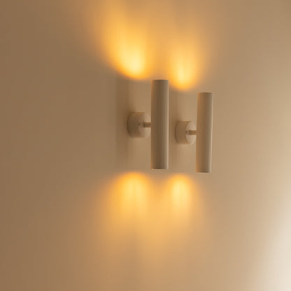 Wandlamp pijpjes wit set van 2