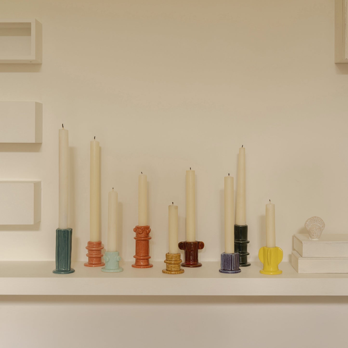 Serax molly kandelaar 03 geglazuurd set van 3