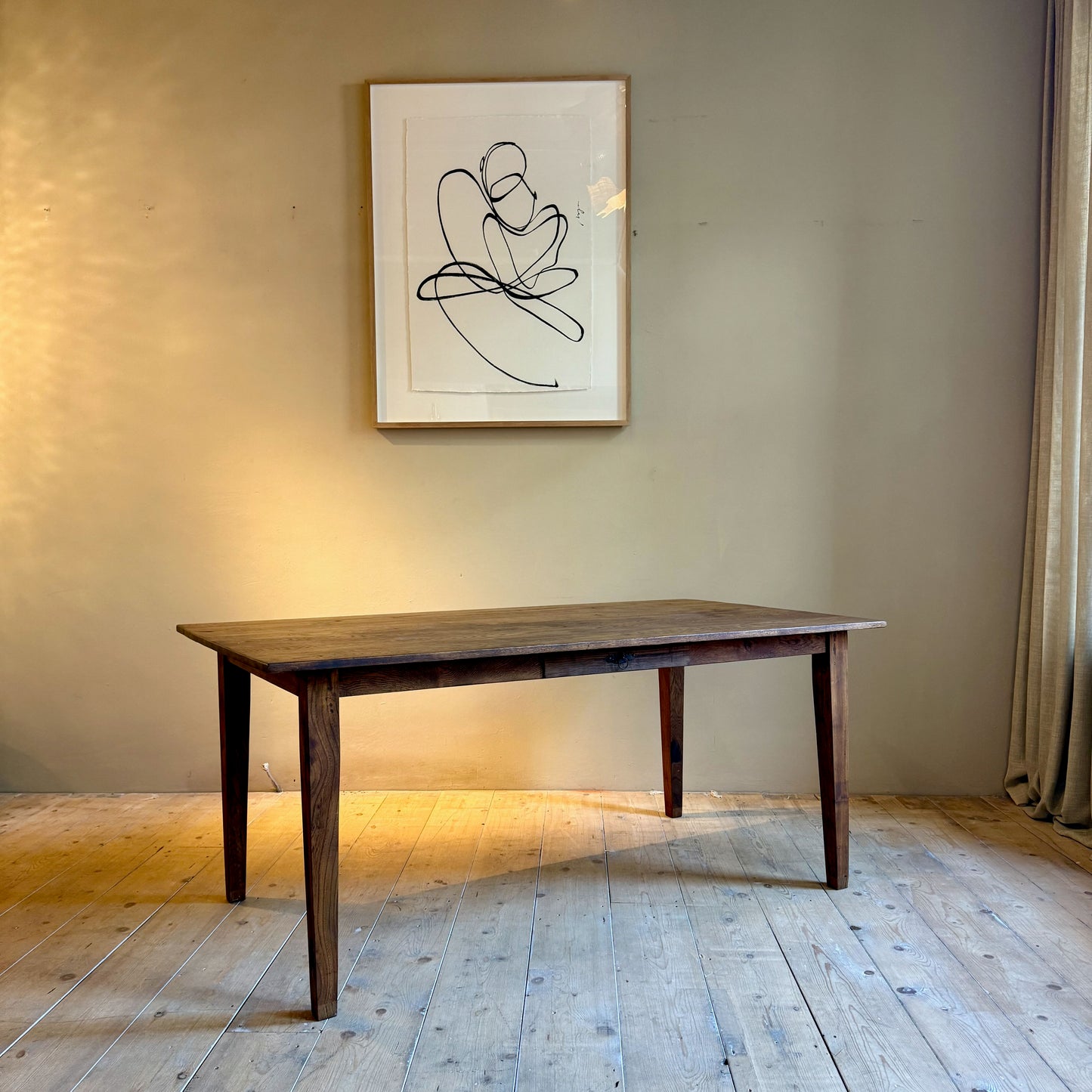 Authentieke oude boeren eettafel