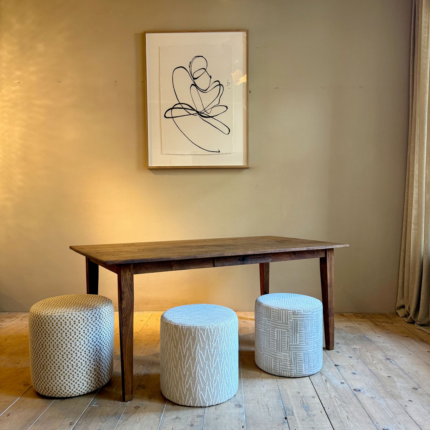 Authentieke oude boeren eettafel