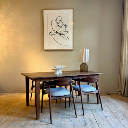 Authentieke oude boeren eettafel
