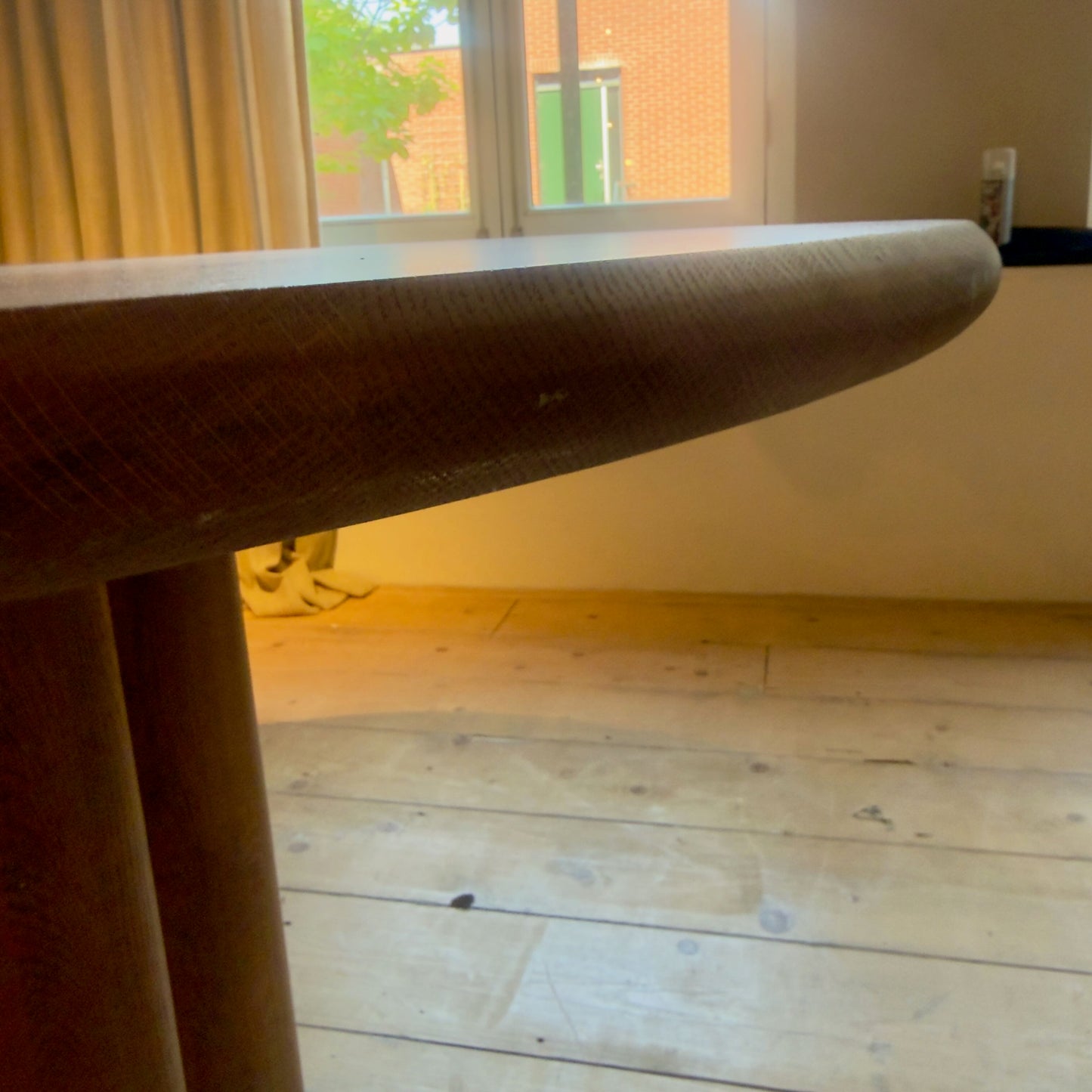 Massief eiken ronde eettafel – Ø130 cm