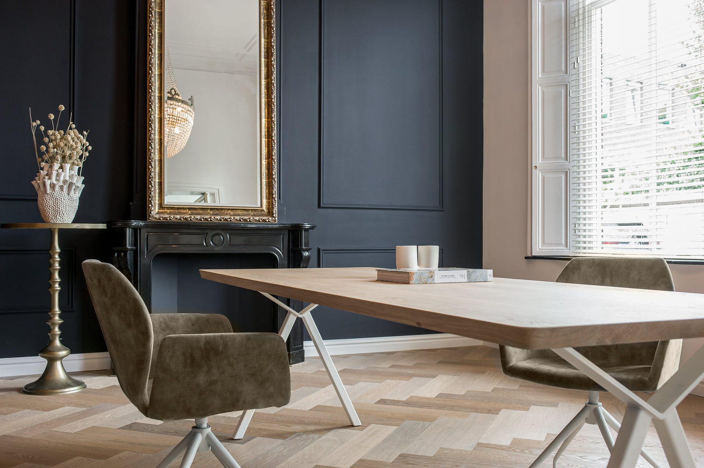 Eettafel Lazare halve ovaal eiken