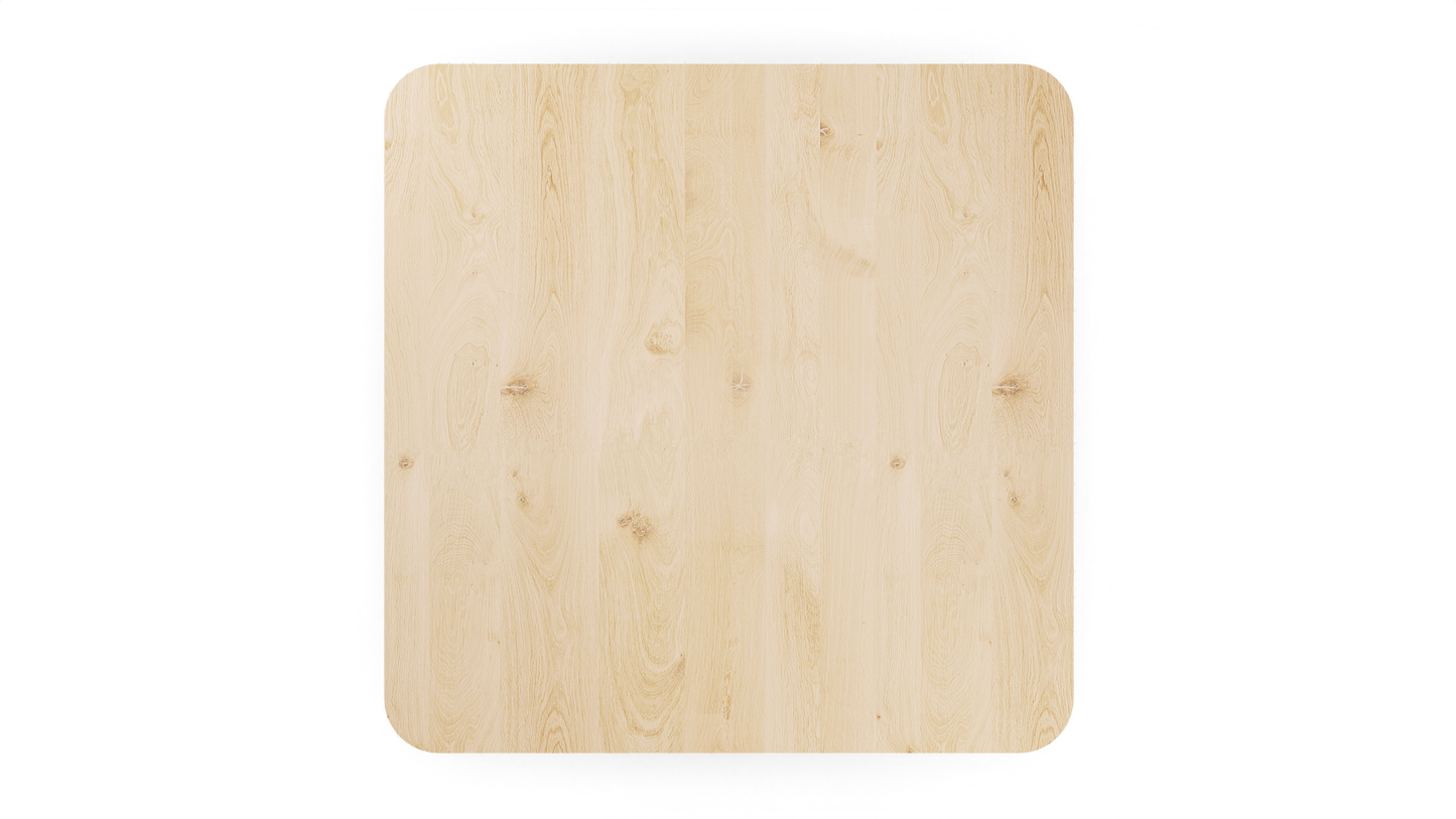 Eettafel Abate vierkant met radius eiken