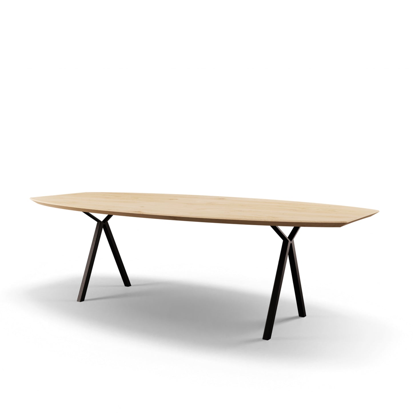 Eettafel Lazare halve ovaal eiken