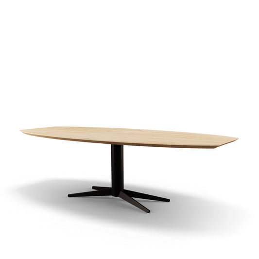 Eettafel Lumos halve ovaal eiken