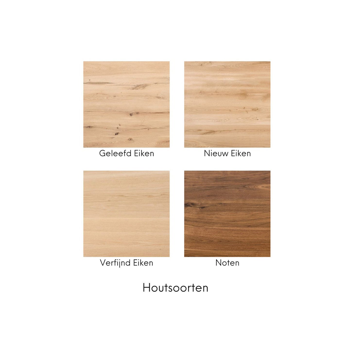 Eettafel Lumos rechthoekig met radius eiken