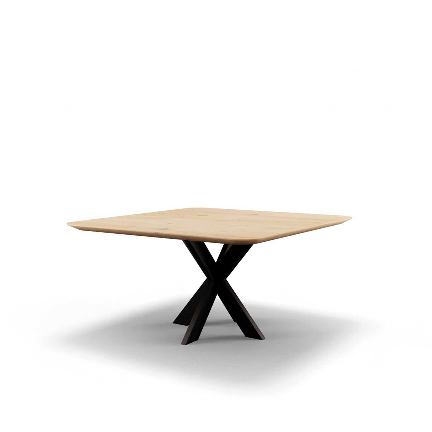 Eettafel Abate vierkant met radius eiken