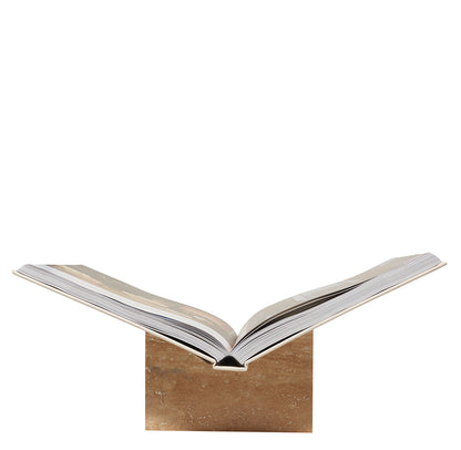 Boekenstandaard van travertin – Stijlvolle presentatie voor je koffietafelboek